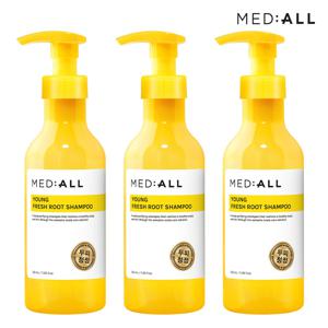 영 프레시 루트 탈모완화 두피청정 샴푸 333ml 우디허발향 3개