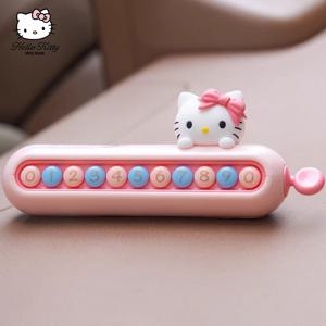 헬로키티 차량 듀얼 2중 주차번호판 임시연락처 귀여운 캐릭터 피규어 자동차 꾸미기 용품