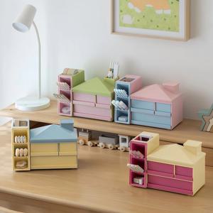 [해외] 파스텔 하우스 데스크 수납정리함 미니 서랍장