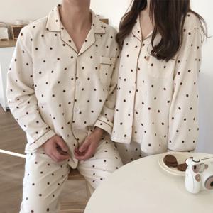 순면기모 도토리 커플잠옷 파자마