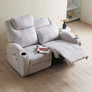 코모드 2인용 전동 리클라이너소파 컵홀더형 아쿠아텍스 3colors