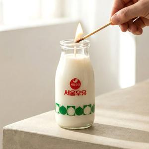 '서울우유 공식 콜라보' 레트로 병캔들