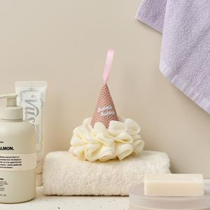 미니 아이스크림 샤워 스펀지 화이트