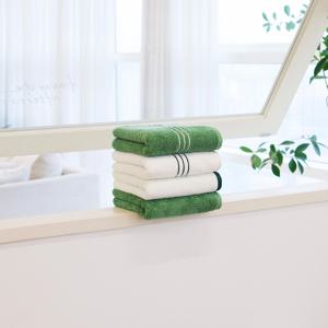 도톰한 그린 믹스 세면타올 180g 40수 면100% 4매