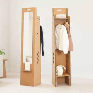 전신거울 행거 종이옷장 숨숨옷장 종이가구 원룸 공간수납