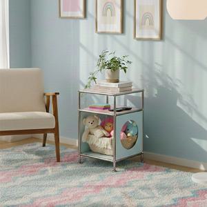 리안 미드센츄리 타공 디자인 철제 모듈 사이드 소파 테이블 침대 협탁 NF310HB 3단