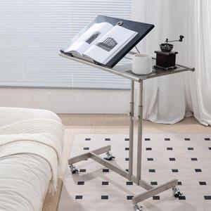 [해외] 스테인레스 각도조절  리프트업 노트북 거실 사이드테이블