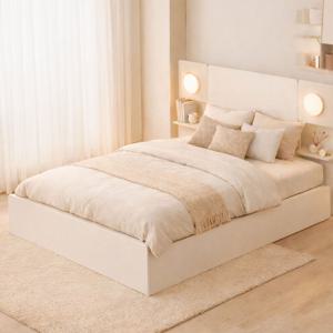 쿠우 LED조명 헤드보드침대 슈퍼싱글 호텔감성 EO등급 고급 침대프레임