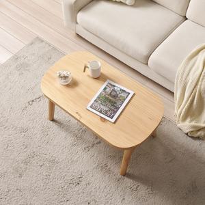 루다 소나무원목 타원형 쇼파 거실 좌식 탁자 테이블 900 2colors