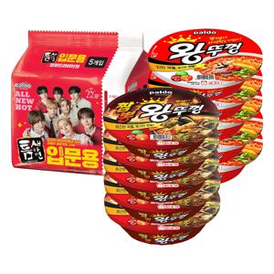 팔도 틈새라면 입문용 x1팩 + 왕뚜껑 x5개 + 짬뽕왕뚜껑 x5개