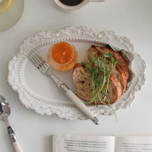 빈티지 코벤트 스완 오발 플레이트 31cm / 샐러드 타원 볼 브런치 플레이팅 접시