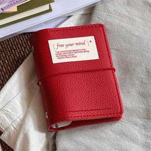 미니 가죽 다이어리커버 M5 레터링 감성 꾸미기 5공 바인더