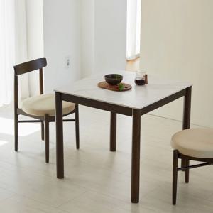 루빈 로나 라운드 원목 2인 800 세라믹 식탁 테이블 (의자선택) 2colors