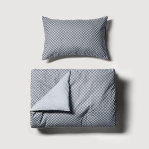 체커보드 차렵이불 베개커버 세트 SS_블루