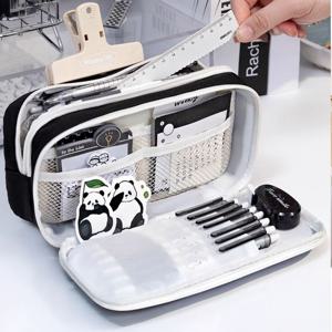 포켓 사각 파우치 필통 꺼내기 편한 수납 대용량 다용도 멀티 필통 (4colors)