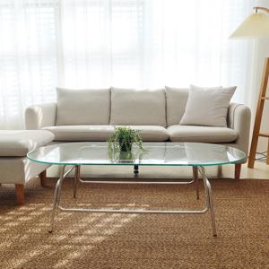 스테이 강화 유리 거실 소파 좌식 라운드 테이블
