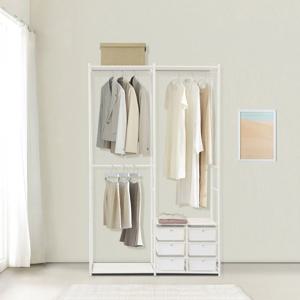 갤럭시 1580B 서랍형 드레스룸 시스템행거 3color (서랍무료)
