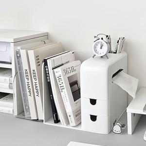 투명 아크릴 2칸 책꽂이 책상정리함 연필꽂이 펜꽂이 미니 수납정리함