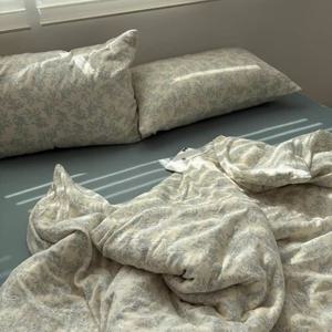 [해외] 블루밍 이중 거즈순면 침구커버세트 이불커버 베개커버 매트커버