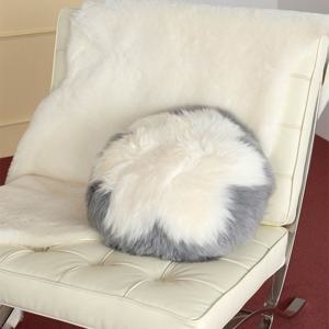 쉽스킨 호주산 메리노 울 어린양 원형 쿠션 블로썸