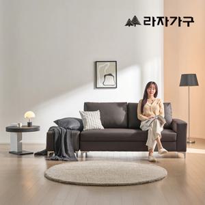 소마 에어 라텍스 가죽 3인 한팔형 소파+스툴