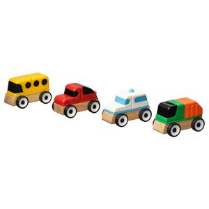 LILLABO 릴라보 자동차 4종 놀이세트 스포츠카 스쿨버스 트럭 경찰차 자동차놀이