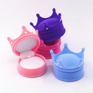 귀여운 벨벳 왕관 악세사리 보관함 돌반지 백일 선물 포장 케이스