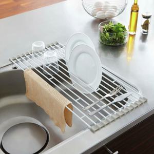 주방 싱크대 접이식 식기 건조대 와이드