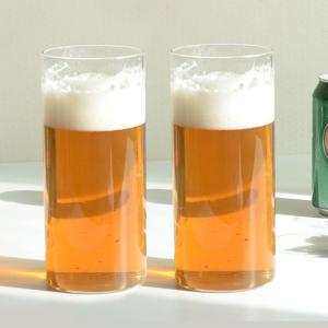 일자 내열 유리컵 800ml 2P 일본 맥주 커피 하이볼잔