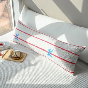 지지미 리플 시어서커 스트라이프 리본 사각 바디필로우 1color, 4size