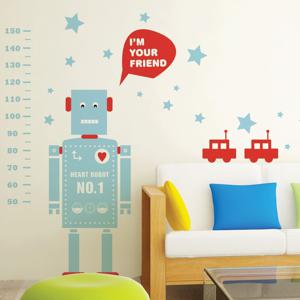 아이방 꾸미기 로봇친구 키재기스티커