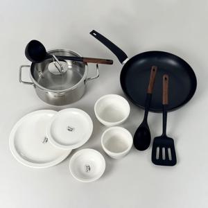 나혼산 자취 올인원 모던 주방 양수냄비 그릇 세트 10p
