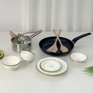나혼산 자취 올인원 모던 주방 편수냄비 그릇 세트 10p