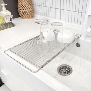 올스텐 304 길이조절 식기건조대 주방 싱크대 채반 대형