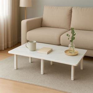 미테이블 900x600 라운드 접이식 사각 마블 테이블