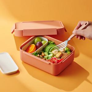 투고 직사각 런치박스 1.25L(도시락+뚜껑포함 분리용기)