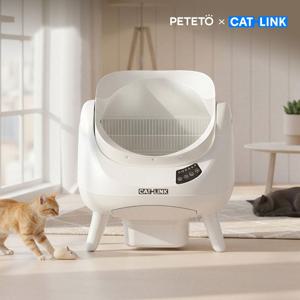 코오롱글로벌 CAT LINK 오픈형 고양이 자동화장실 캣링크 OPEN X 화이트
