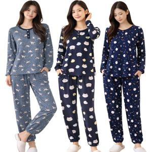 여성잠옷 피치 시보리 주머니 상하세트 홈웨어 파자마세트