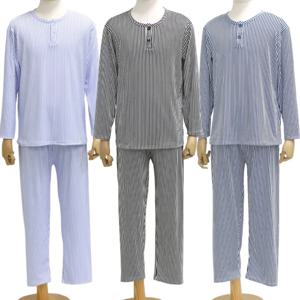 남성 기모 스트라이프 파자마 겨울수면 잠옷 상하세트 빅사이즈