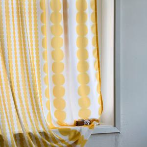 [오늘의집 단독] 도트스트라이프 옐로우 쉬폰 포인트 커튼 거실 창문 가리개 인테리어 패턴