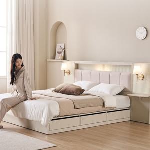 포레 LED조명 평상형 호텔식 모던 수납프레임 SS/Q/K (+매트포함)