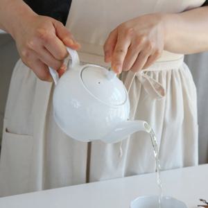 일본 이자와 소핀 리썸 화이트 포슬레인 포트 자기 티팟