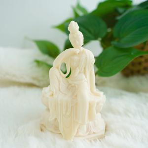 수월 관음 관세음 상아과 보살 상 보살상 가정용 미니 불상 불교용품