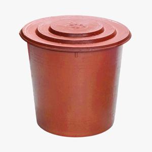 고무통 고무다라 원형 다라이 김장 뚜껑 적색 소통 적색 470x430mm