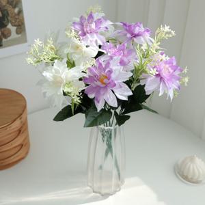 대형 다알리아 성묘 산소 꽃다발 생화같은 조화 실크 플라워