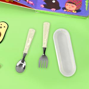 유아 아기 이유식 수저 자기주도 스푼 포크 수저케이스 휴대용 어린이집 유치원 준비물