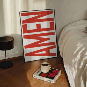 AMEN 타이포그래피 인테리어 그림 거실 액자 캔버스 포스터