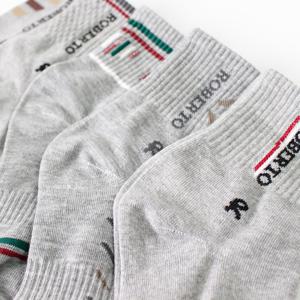 로베르토 남성 중목양말 5켤레 편한 착용감 그레이 데일리양말