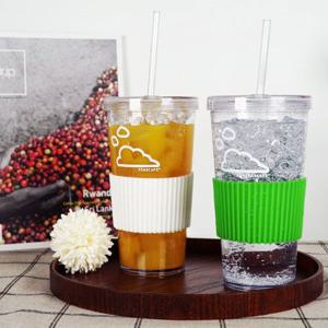 라인 클라우드 슬리브 아이스 콜드컵 빨대 포함 700ml