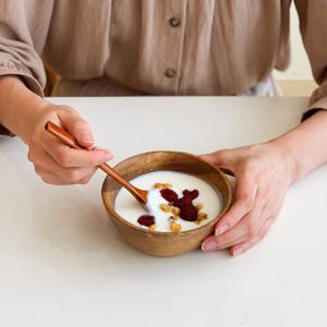 아카시아통원목 식기세트 - 요거트볼 1인세트 시리얼스푼